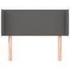vidaXL T&ecirc;te de lit avec oreilles Gris 83x16x78/88 cm Similicuir