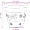 vidaXL Pots de plantes 6 pcs Noir &Oslash; 26 x 21.5 cm Plastique