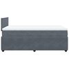 vidaXL Sommier &agrave; lattes de lit et matelas Gris fonc&eacute; 120x200cm Velours