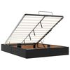 VidaXL Cadre de lit ottoman avec matelas noir 140x200 cm similicuir