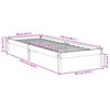 vidaXL Cadre de lit extra long sans matelas 90x210 cm bois massif pin