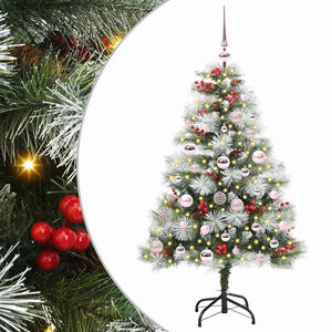 vidaXL Sapin de No&euml;l artificiel Vert et blanc 120 cm