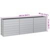 vidaXL Lit sur&eacute;lev&eacute; de jardin 240x40x77 cm Acier galvanis&eacute; Argent&eacute;