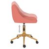 vidaXL Chaises pivotantes &agrave; manger lot de 4 rose velours