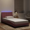 vidaXL Cadre de lit avec LED sans matelas Hanko rose 100x200 cm velours