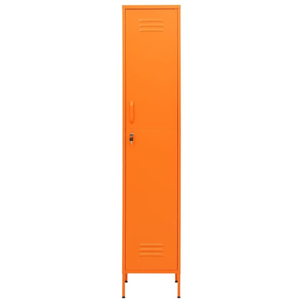 vidaXL Armoire &agrave; casiers Orange 35x46x180 cm Acier