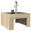 vidaXL Table basse avec LED infini ch&ecirc;ne sonoma 50x50x30 cm