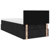 vidaXL Lit ottoman avec matelas noir 90x200 cm tissu