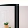 vidaXL Porte d'int&eacute;rieur Noir 93x201,5 cm Tremp&eacute; verre aluminium fin