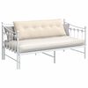 vidaXL Coussin de Dos Cr&egrave;me 140 x 50 cm Tissu en velours c&ocirc;tel&eacute;