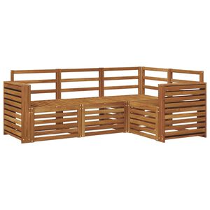 vidaXL Ensemble de canap&eacute;s d'ext&eacute;rieur 4 pc Naturel Polyester