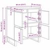 vidaXL Buffet 2 pcs Ch&ecirc;ne artisanal 60 x 35 x 70 cm