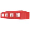 vidaXL Tente de f&ecirc;te 1200 x 300 x 255 cm Rouge PE et acier