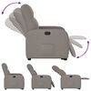 vidaXL Fauteuil inclinable taupe tissu