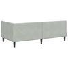 vidaXL Cadre de lit d'angle avec t&ecirc;te de lit Gris clair 90 cm x 190 cm