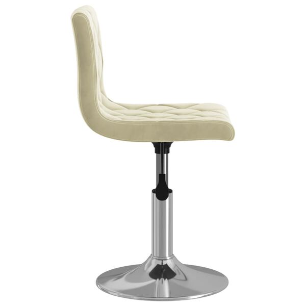 vidaXL Tabouret de bar Cr&egrave;me Velours