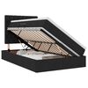 vidaXL Lit avec rangement et matelas Noir 120 x 200 cm tissu