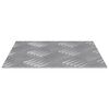 vidaXL Nez de marche Carr&eacute; 4 pcs Argent&eacute; 20 x 20 cm Aluminium