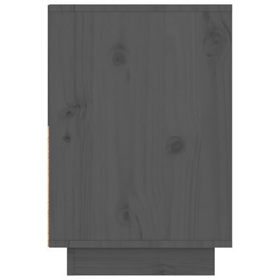 vidaXL Table de chevet Gris 60x34x51 cm Bois de pin solide