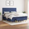 vidaXL Sommier &agrave; lattes de lit avec matelas Bleu 160x200 cm Tissu