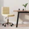 vidaXL Chaise pivotante de salle &agrave; manger Cr&egrave;me Velours