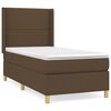 vidaXL Sommier &agrave; lattes de lit avec matelas Marron fonc&eacute; 90x190 cm