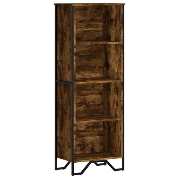 vidaXL Biblioth&egrave;que ch&ecirc;ne fum&eacute; 50x31x137,5 cm bois d'ing&eacute;nierie