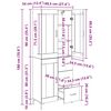 vidaXL Haut Armoire avec tiroir 2 pcs Ch&ecirc;ne noir Bois d'ing&eacute;nierie
