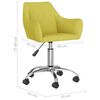 vidaXL Chaises pivotantes &agrave; manger lot de 2 vert tissu