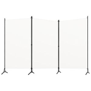 vidaXL Cloison de s&eacute;paration 3 panneaux Blanc 260x180 cm Tissu