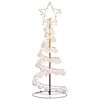 vidaXL Sapin de No&euml;l &agrave; LED avec boules 80 LED blanc chaud 120 cm