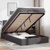 VidaXL Cadre de lit ottoman avec matelas gris 120x200 cm similicuir