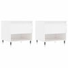 vidaXL Tables basses 2 pcs blanc brillant 50x46x50cm bois d'ing&eacute;nierie