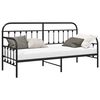 vidaXL Cadre de lit de jour Noir 80 x 200 cm Acier enduit de poudre