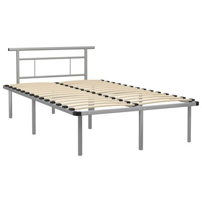 vidaXL Cadre de lit sans matelas gris métal 120x200 cm