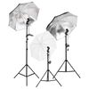 vidaXL Kit de studio photo avec &eacute;clairage toile de fond et r&eacute;flecteur
