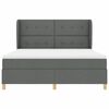 vidaXL Lit &agrave; ressorts avec matelas gris fonc&eacute; 90x190 cm Gris fonc&eacute;