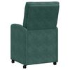 vidaXL Chaises de Salle &agrave; Manger avec Roues 2 pcs Vert fonc&eacute; Velours