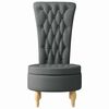vidaXL Fauteuil &agrave; pantoufle Gris fonc&eacute; 56,5 x 70 x 110 cm tissu