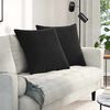 vidaXL Coussins de canap&eacute; 2 pcs Noir 80 x 80 cm