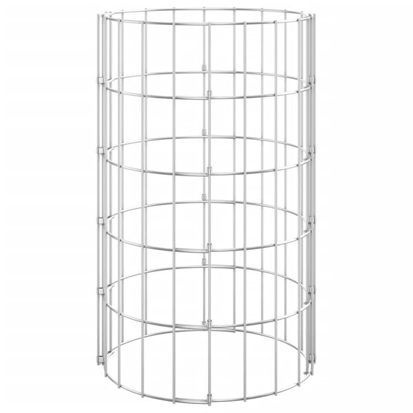 vidaXL Poteau &agrave; gabion circulaire Acier galvanis&eacute; &Oslash;30x50 cm