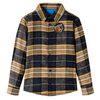 Chemise &agrave; carreaux pour enfants jaune et noir 104