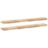 vidaXL &Eacute;tag&egrave;res flottantes 2 pcs 120x20x4 cm acacia massif non trait&eacute;