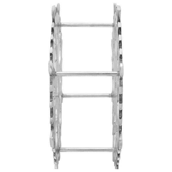 vidaXL Étagère à vin Argenté 39 x 14 x 39 cm Aluminium