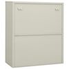 vidaXL Armoire de bureau et jardini&egrave;re Gris clair 90x40x128 cm Acier