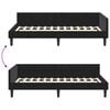 vidaXL Cadre de lit d'angle Noir 80 cm x 200 cm VeloursetContreplaqu&eacute;