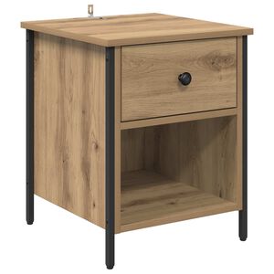 vidaXL Cabinet de chevet Ch&ecirc;ne artisanal 40 x 42 x 50 cm