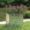 vidaXL Lit sur&eacute;lev&eacute; de jardin 100x40x77 cm Acier galvanis&eacute; Argent&eacute;