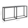 vidaXL Table console Noir 160x35x75,5 cm Verre tremp&eacute;