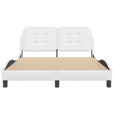 vidaXL Cadre de lit sans matelas blanc 140x200 cm similicuir